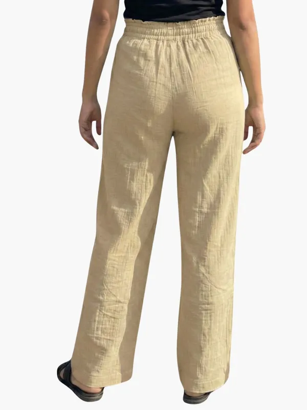 Walnut_Brown_Cotton_Relaxed_Wide_Leg_Drawstring_Trousers_For_Women