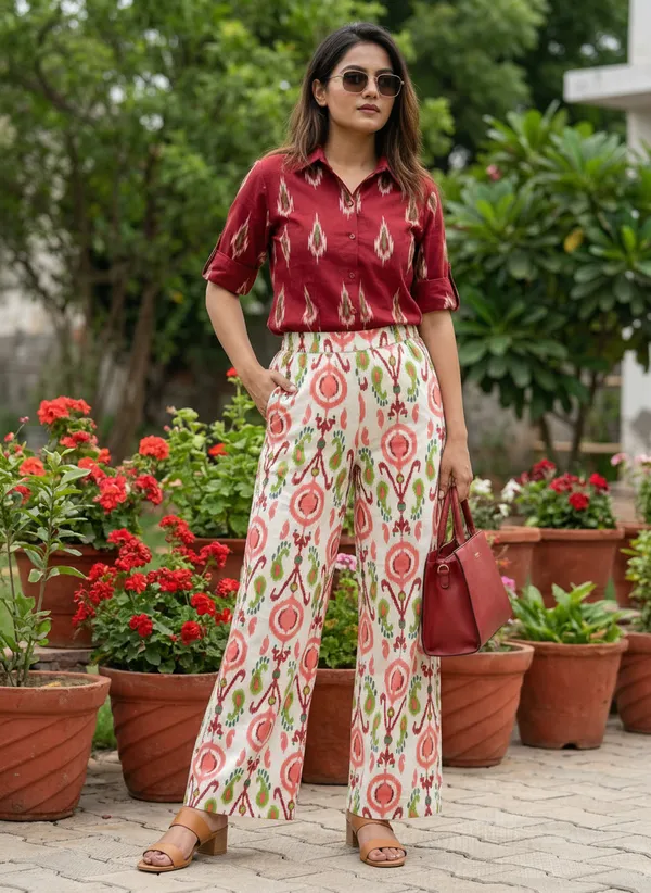 zuri_Women_Ethnic_Motifs_Printed_Relaxed_Straight_Leg_Flared_High-Rise_Trousers