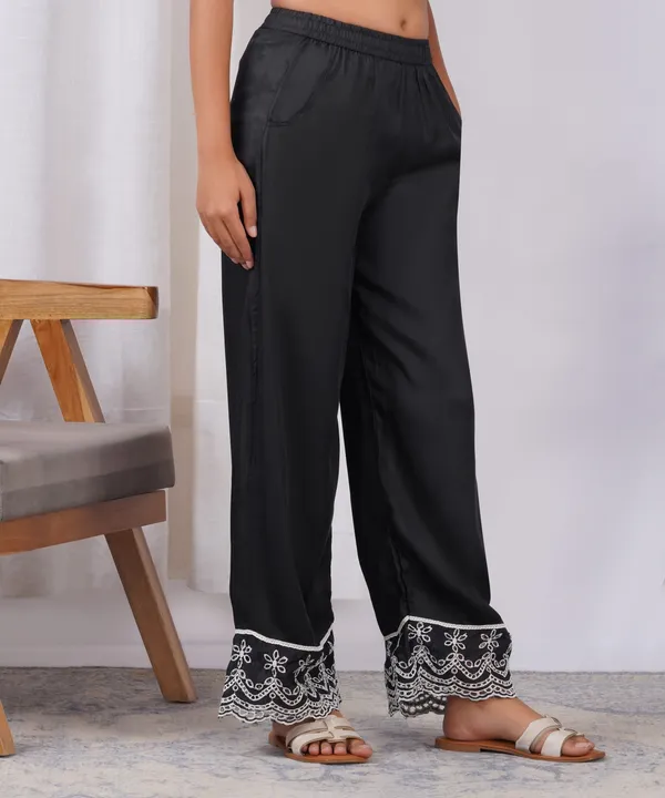 Black_Pure_Cotton_Wide-Leg_Palazzo_Pants_with_Scalloped_Border
