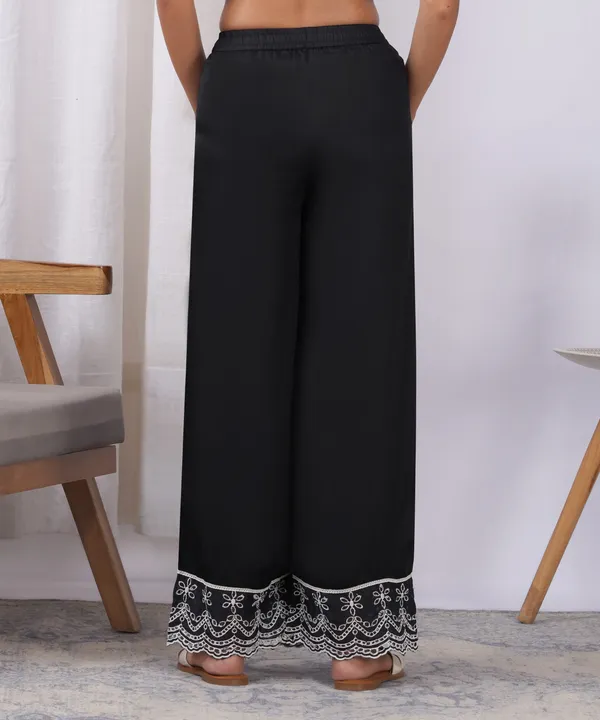 Black_Pure_Cotton_Wide-Leg_Palazzo_Pants_with_Scalloped_Border