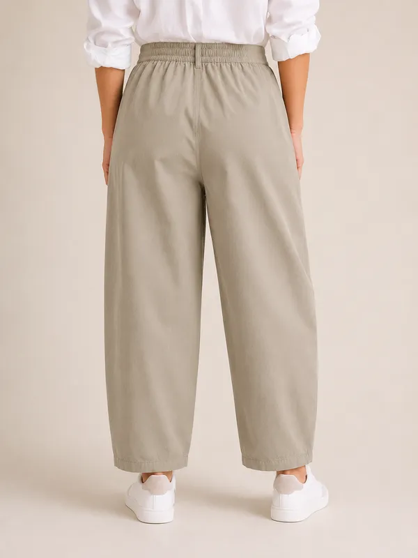 Khaki_High-Rise_Barrel_Office_Trousers