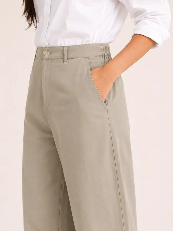 Khaki_High-Rise_Barrel_Office_Trousers