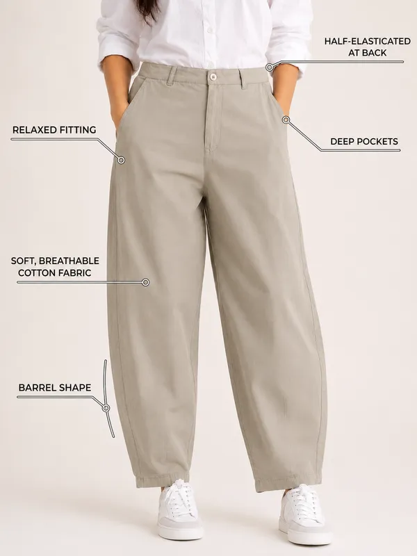Khaki_High-Rise_Barrel_Office_Trousers