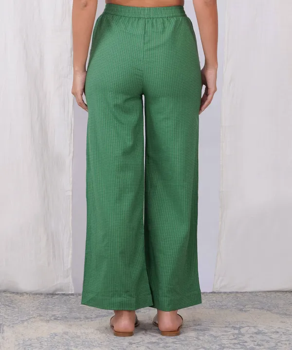 Emerald_Green_Self-Check_Relaxed_Trousers
