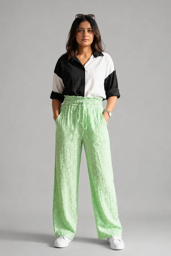 Boho_High-Waist_Smocked_Flared_Casual_Trousers