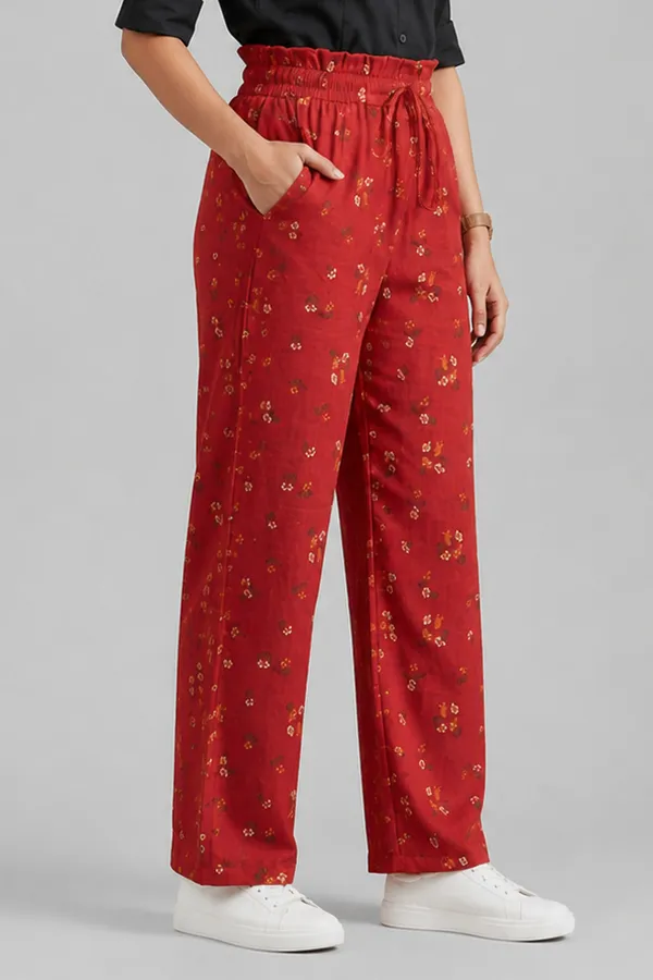 Boho_High-Waist_Smocked_Flared_Casual_Trousers