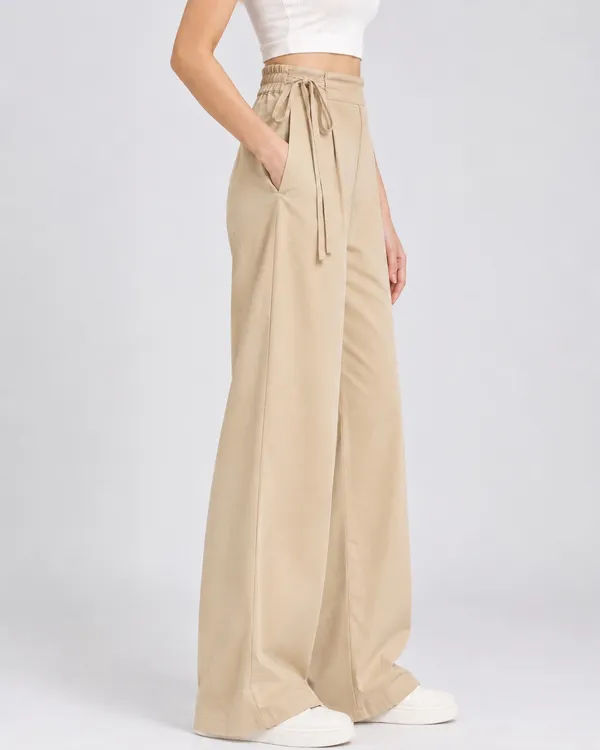 Women_Premium_4-way_Stretch_Side-Tie_Wide-Leg_Trousers