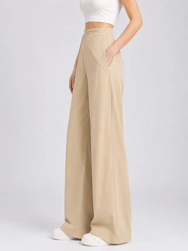 Women_Premium_4-way_Stretch_Side-Tie_Wide-Leg_Trousers