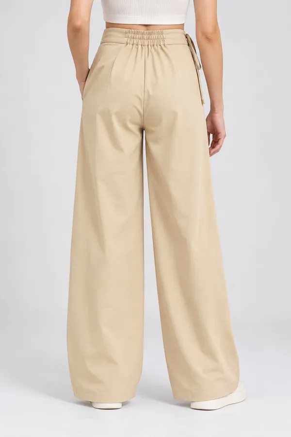 Women_Premium_4-way_Stretch_Side-Tie_Wide-Leg_Trousers