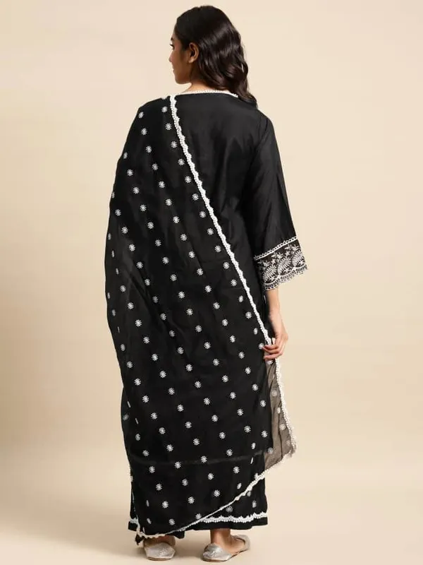 Black_Embroidered_Cotton_Kurta_with_Embroidered_Sharara-_Set_of_2_-_XXL