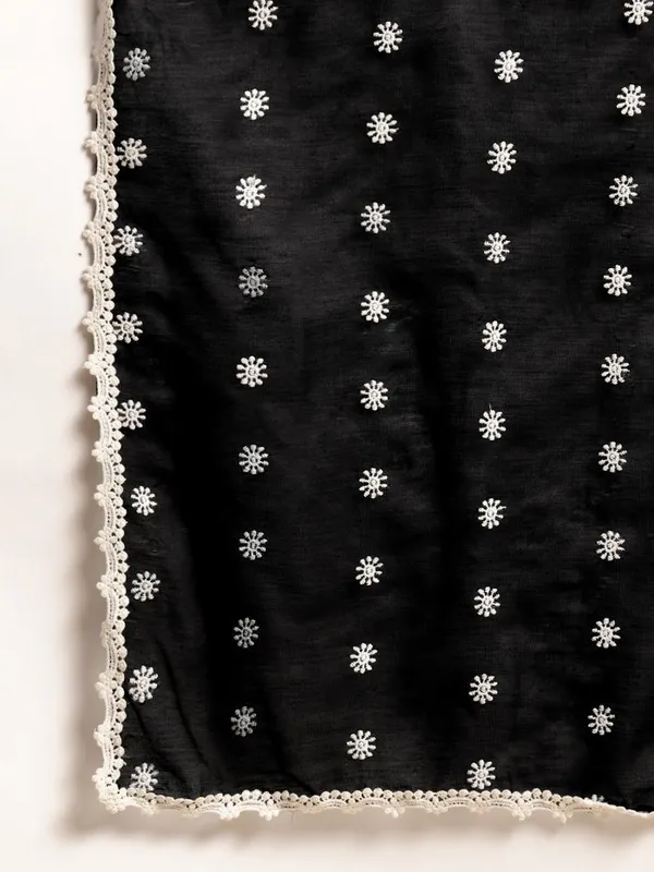 Black_Embroidered_Cotton_Kurta_with_Embroidered_Sharara_and_Dupatta_-_Set_of_3_-_XXL