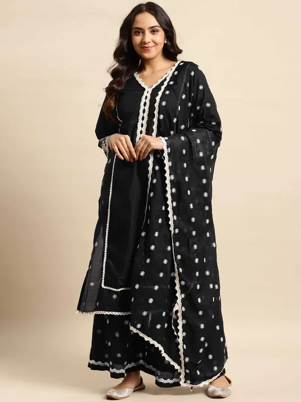 Black_Embroidered_Cotton_Kurta_-_XXL