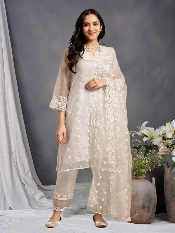 White_Embroidered_Organza_kurta_with_Inner,_Lace_Pant_and_Embroidered_Dupatta_-_Set_of_3_-_XXL