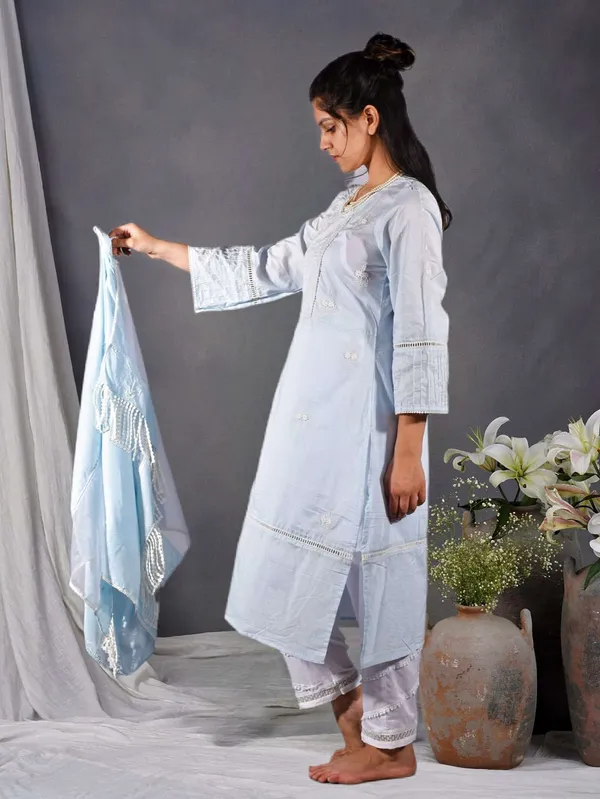 Sky_Blue_Anarkali_Embroidered_Short_Kurti_with_Lace_Pant_-_Set_of_2_-_XXL