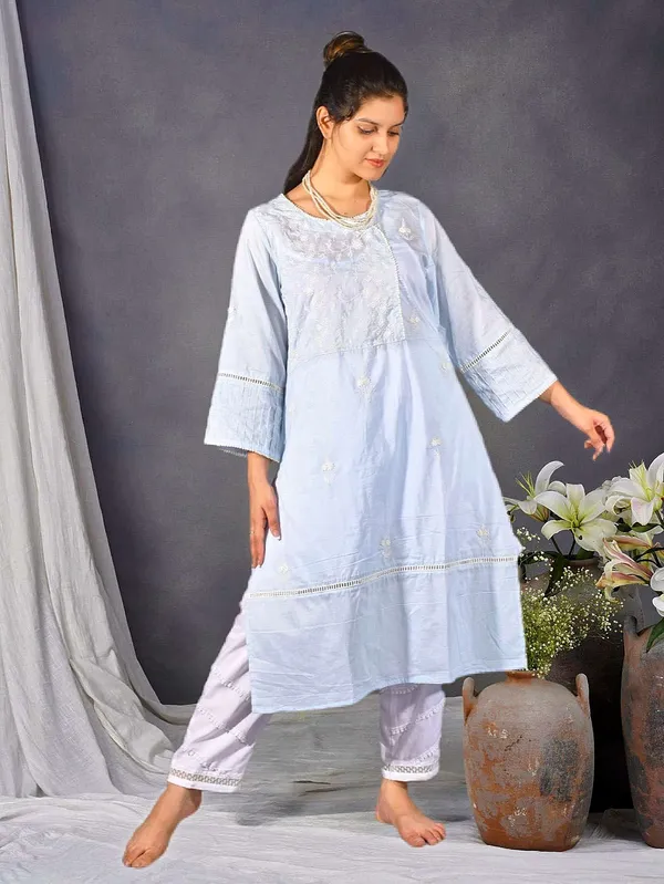 Sky_Blue_Anarkali_Embroidered_Short_Kurti_with_Lace_Pant_-_Set_of_2_-_XXL