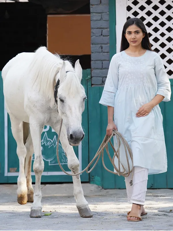 Sky_Blue_Anarkali_Embroidered_Short_Kurti_with_Lace_Pant_-_Set_of_2_-_XXL