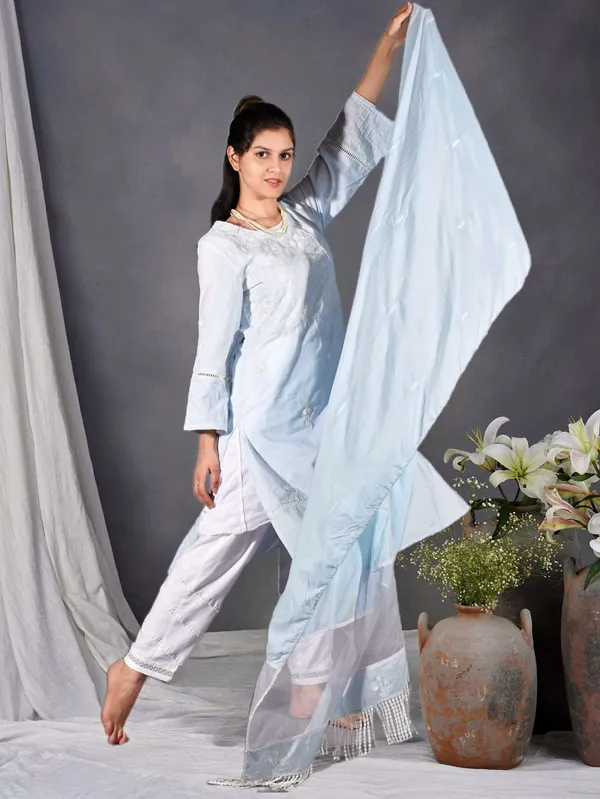 Sky_Blue_Anarkali_Embroidered_Short_Kurti_with_Lace_Pant_-_Set_of_2_-_XXL