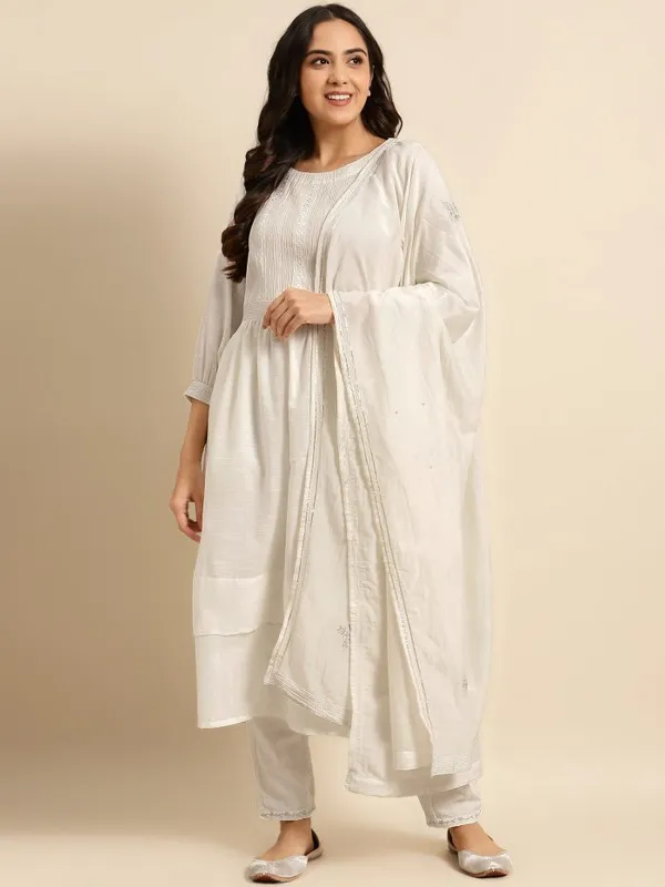 White_Resham_Embroidered_Crepe_Kurta_with_Embroidered_Pant_and_Dupatta_-_Set_of_3_-_XXL