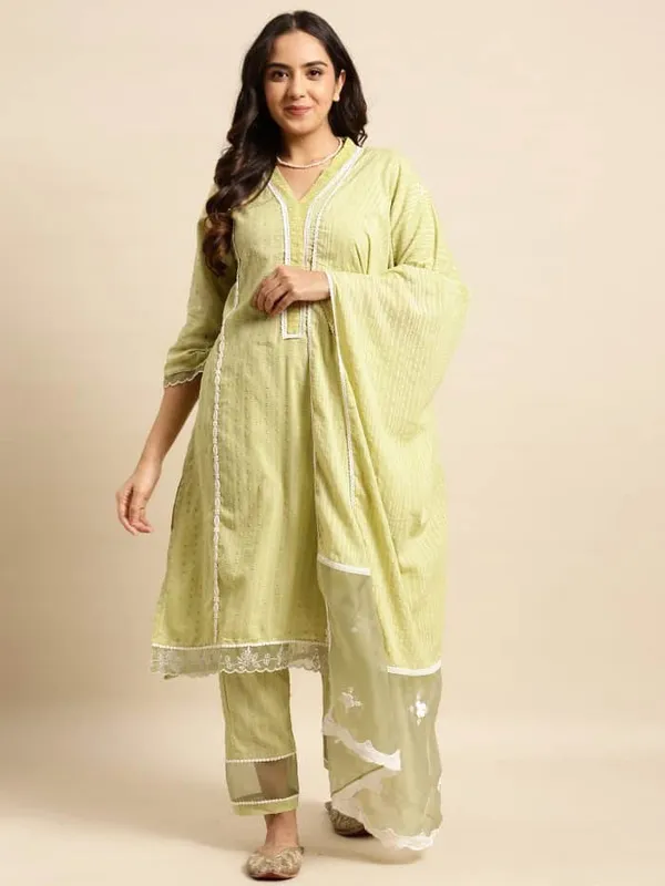 Lemon_Embroidered_Cotton_Dobby_Kurta_with_Lace_Pant_-_Set_of_2_-_XXL