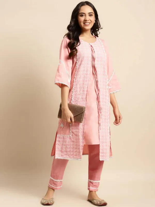 Pink_Long_Panel_Embroidered_Cotton_Kurta_with_Embroidered_Pant_-_Set_of_2_-_XXL