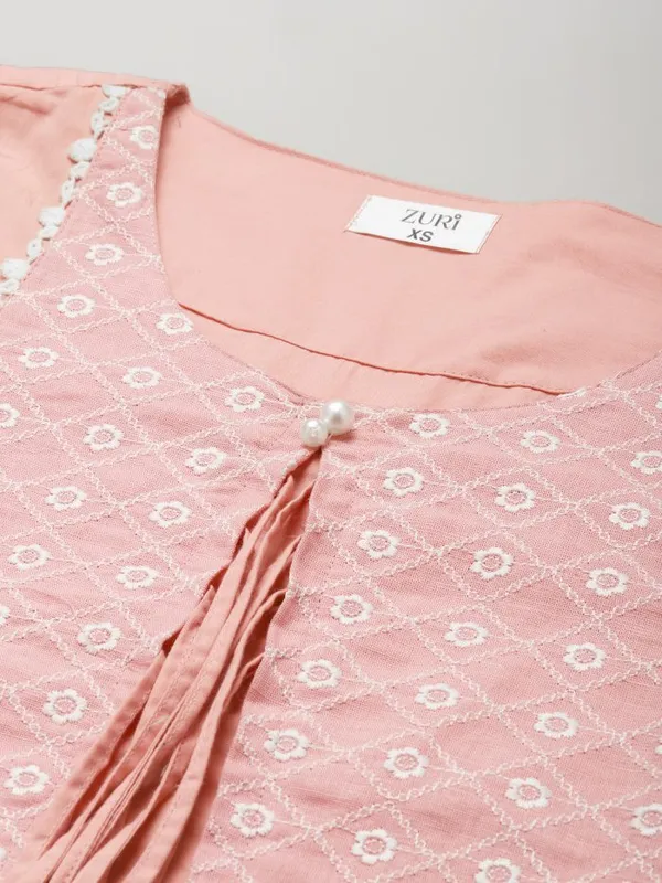 Pink_Long_Panel_Embroidered_Cotton_Kurta_-_XXL