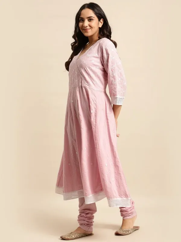 Pink_Embroidered_Cotton_Anarkali_Kurta_with_Cotton_Pajami_-_Set_of_2_-_XXL