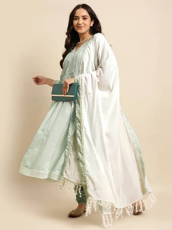 Pista_Green_Embroidered_Cotton_Anarkali_Kurta_-_XXL