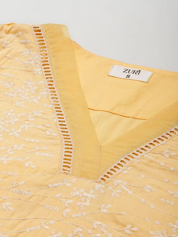 Yellow_Embroidered_Cotton_Kurta_with_Embroidered_Pant_and_Dupatta_-_Set_of_3_-_XXL
