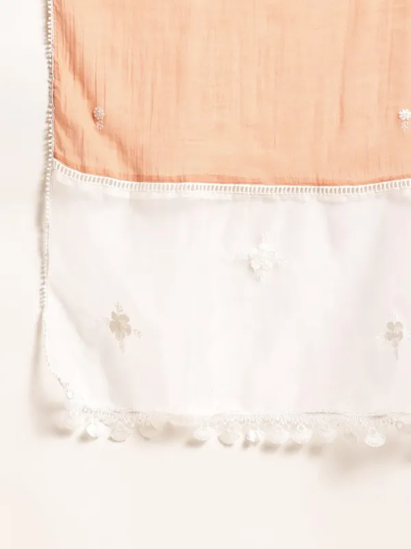 Orange_Short_panel_Embroidered_kurta_with_Lace_Pant_-_Set_of_2_-_XXL