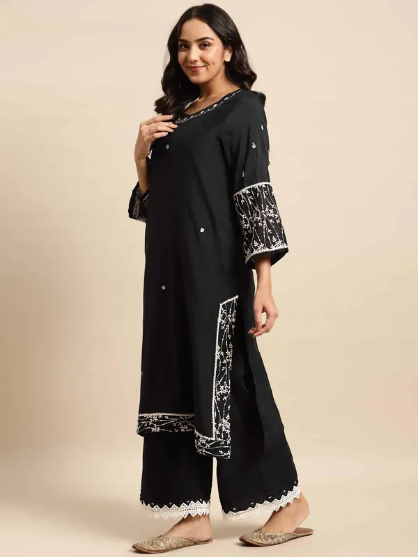 Black_Zari_Embroidered_Premium_Cotton_kurta_-_XXL