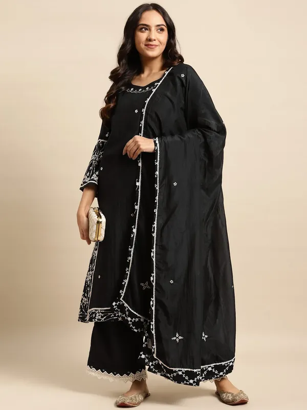 Black_Zari_Embroidered_Premium_Cotton_kurta_-_XXL