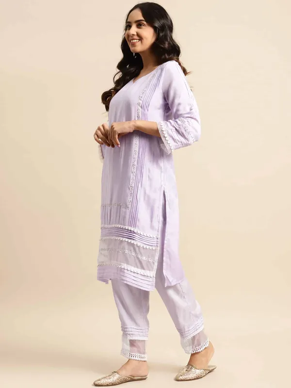 Purple_Zari_Embroidered_Silk_Kurta_with_Lace_Pant_-_Set_of_2_-_XXL