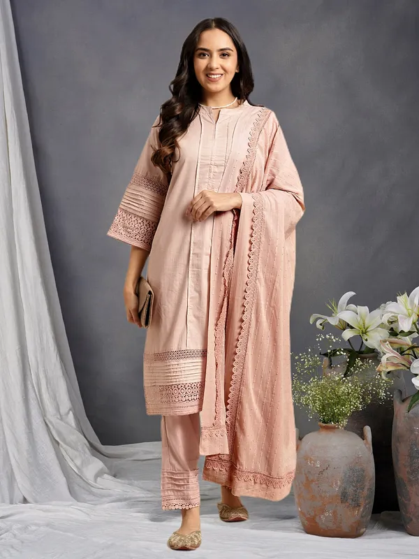 Gajri_Pleat_Only_Lace_Cotton_Kurta_with_Lace_Pant_and_Dupatta_-_Set_of_3_-_XXL