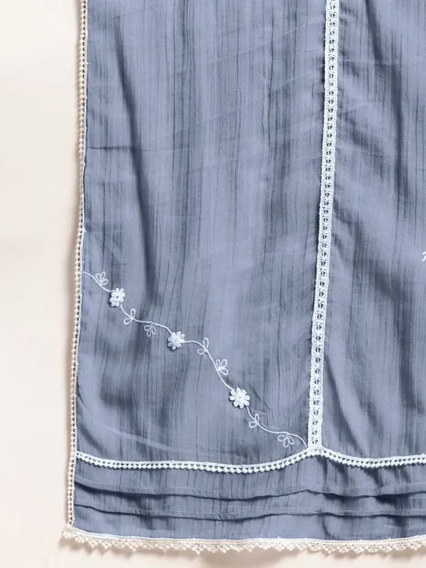 Blue_Handloom_Ikat_Cotton_Kurta_with_Pintuck_Pant_and_Embroidered_Dupatta_-_Set_of_3_-_XXL