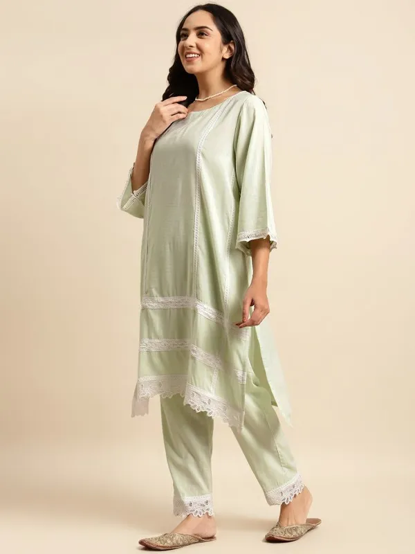 Pista_Green_Lace_Scalloped_Cotton_Kurta_with_Lace_Pant_-_Set_of_2_-_XXL