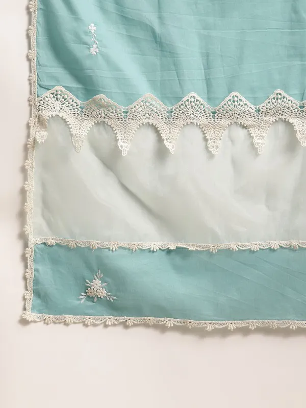 Firozi_Embroidered_Cotton_Kurta_with_Lace_Pant_-_Set_of_2_-_XXL