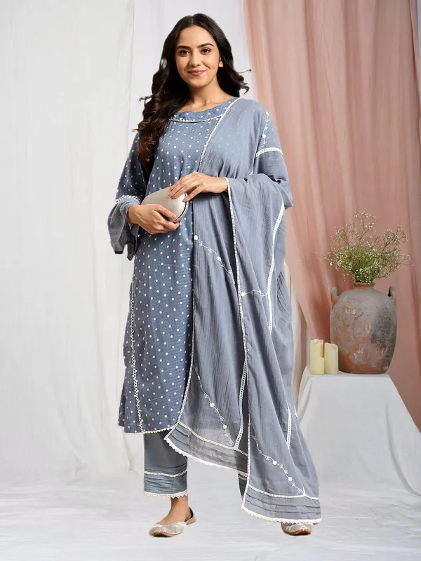 Blue_Polka_Dot_Printed_Cotton_Kurta_with_Lace_Pant_and_Embroidered_Dupatta_-_Set_of_3_-_XXL