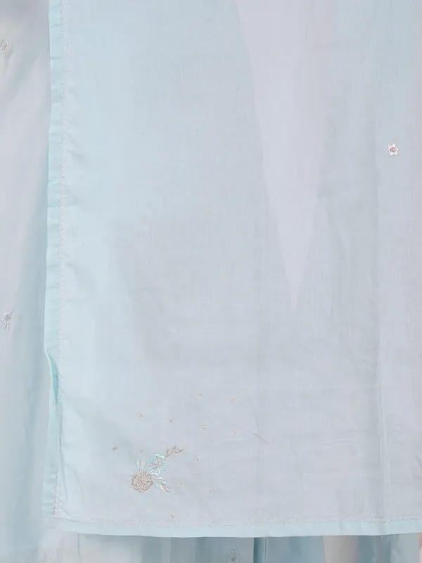 Sky_Blue_Embroidered_Cotton_Anarkali_Kurta_With_Matching_Pant_And_Dupatta_-_XXL