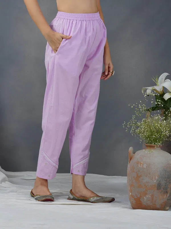 Purple__Embroidered_Cotton_Kurta_With_Matching_Pant_And_Dupatta_-_XXL