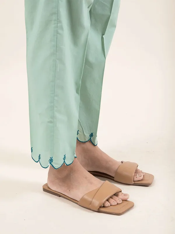 Green_Hand_Embroidered_Cotton_Kurta_Paired_With_Matching_Pant_-_XXL