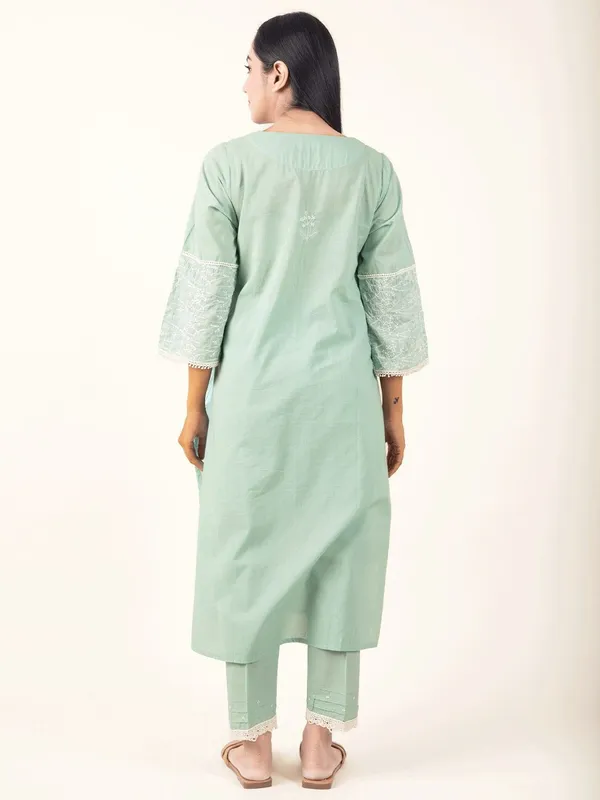 Sea_Green_Cotton_Kurta_With_Matching_Pant_And_Dupatta_-_XXL