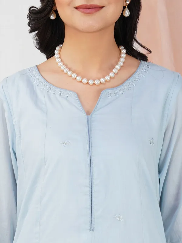 Sky_Blue_Embroidered_Cotton_Silk_Anarkali_Kurta_With_Matching_Pant_And_Dupatta_-_XXL