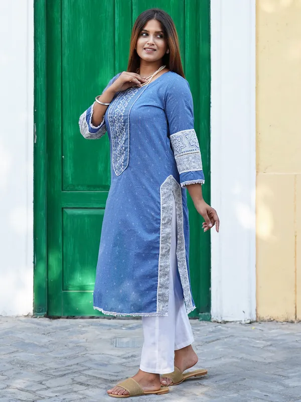 Blue_Printed_Cotton_Kurta_with_Cotton_Pant_-_Set_of_2_-_XXL