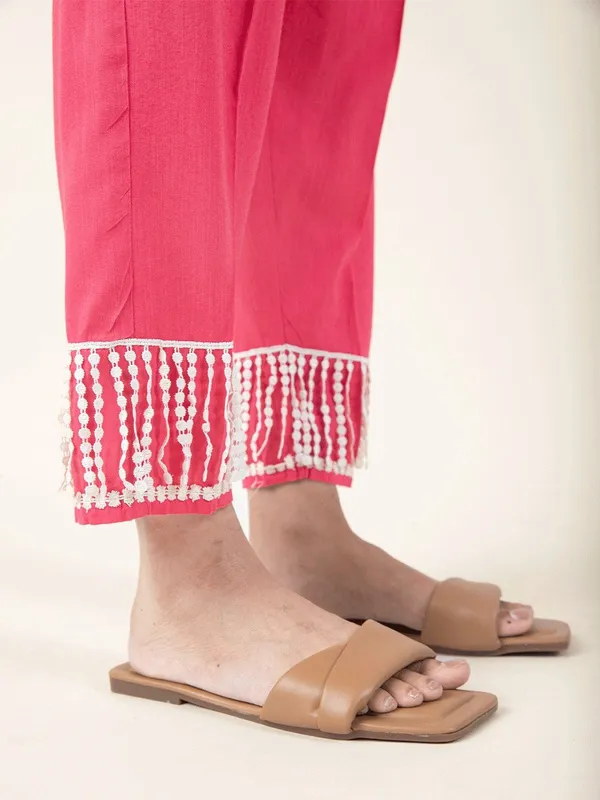 Pink_Cotton_Embroidered_Kurta_Paired_With_Matching_Pant_-_XXL