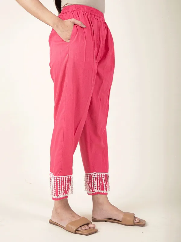 Pink_Cotton_Embroidered_Kurta_Paired_With_Matching_Pant_-_XXL