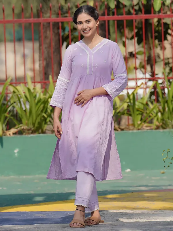 Purple_Embroidered_Cotton_Kurta_Paired_With_Matching_Pant_-_XXL