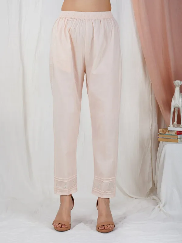 Pink_Embroidered_Cotton_Anarkali_Kurta_Paired_With_Matching_Pant_-_XXL