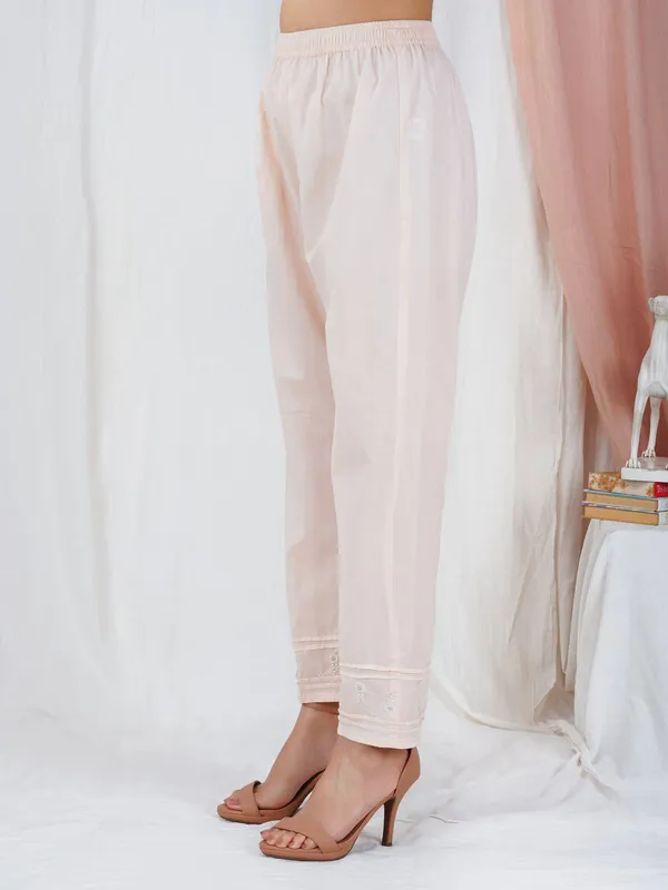 Pink_Embroidered_Cotton_Anarkali_Kurta_Paired_With_Matching_Pant_-_XXL