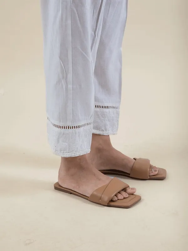 White_Cotton_kurta_Paired_With_Matching_Pant_-_XXL