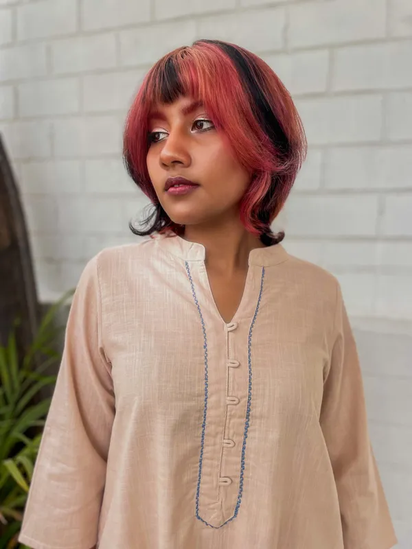 Peach_Pink_Kantha_Embroidered_Short_Cotton_Co-ord_-_XXL